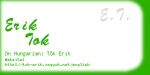erik tok business card